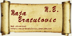 Maja Bratulović vizit kartica